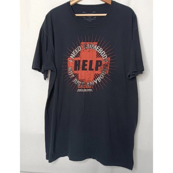 Paul McCartney HELP SOS Tour Dates 1993 Mens XXL T Shirt Black Rock Band Music - Picture 1 of 7